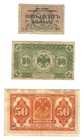 Russia ukraine 1917-1920 50 30 50 Kopecks  odessa  Priamur   P-s333 s1243 s1244