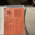 Stampin  Up  Add A Little Glitz Cling Rubber Stamp Set Holidays Christmas