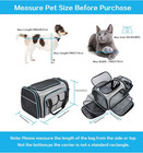 Airline Approved Pet Carrier  Large Soft Sided Pet Travel Tsa Carrier 4 Sides Ex