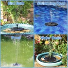 Solar Power Bird Bath Fountain Pump Upgrade 2 5w Solar Fountain With 6 Nozzle