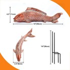 Garden Statues Koi Fish Decor Outdoor Set Of 2 Antique Copper Sculptures Pond