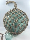 Vintage Huge 13  Marked Ff Blown Japanese Glass Fishing Floats Buoy Ball W Net