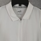 Puma White Sleeveless Tennis Dress Collared Side Zipper Pockets Unlined Small