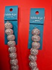 Lot Of 4 Strung Glass   Plastic Strung Beads By Hildie   Jo Silver   White