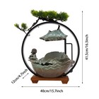 Indoor Water Fountain With Led Light Atomizer Waterfall Table Decor Fountain