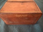 Vintage Italian Leather 2 Deck Playing Card Case Box Embossed Gold Florentine