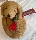 Nwt Russ Berrie Plush Brown Puppy Dog Muffler Mini Beanie Luv Pet W  Scarf 5 
