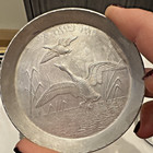Vintage  Set Of 9 Unbranded Silver Anodized Aluminum Coasters