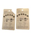 2 Vintage Sewing Dyno Snap Fasteners Decorative Gold Tone Western New Old Stock
