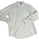 Vintage 70s 80s Benton Row Usa Made Dress Shirt 16 5 34 35 Cream Button Down