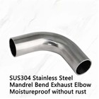 90degree A2 Stainless Steel Mandrel Exhaust Pipe Bend Elbow Connector 6-114mm Od