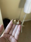 Gold Tone Cat Family In Basket Brooch Pin Vintage Style
