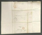 Canada 1855 Stampless Folded Letter Montreal Lc To Kingston Uc Hand Written Note