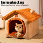 Dog House Kennel Pet Dog Cat Bed For Small Dogs Winter Warm Plush Cat Bed Nest