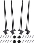 Versatile Black Hairpin Legs 28 Inch - Perfect For Diy Desks   Nightstands
