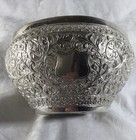 Colonial Indian  Silver Repousse Bowl - Circa  1870s