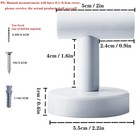 4 Pcs White Towel Hooks Bathroom Wall Holder Stainless Steel Coat Robe Hook