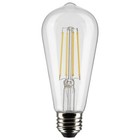 Satco S21363 - 8 Watt St19 Led Clear Light Bulbs - 90 Cri - 2700k  6 Pack 