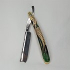 Antique 1910s Straight Razor M Hertzberg   Co Heron   Fish Figural Celluloid