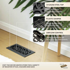 Textured Black 6x12 Inch Decorative Floor Register For Stylish Air Flow