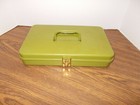 Vintage Wilson Wil-hold Sewing Box With Notions Storage Caddy Green