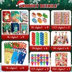 218 Pcs Christmas Stationery Set For Kids Includes Pencil Sharpener Eraser Ru   