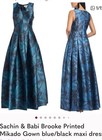 Sachin   Babi Blue Brooke Floral Ballgown Size 0 But Fits Like Size 2 4 Altered