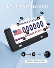 2 Pack Silicone License Plate Frames Black  Car Frame Holder  Black
