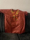 African Ethnic Style Embroidered Collar Silky Men   s Shirt