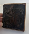 Vintage Antique  Wurlitzer Juke Box Rubber On  Wood Ink Block Printing Stamp