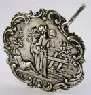 Rare German Hanau Solid Silver Miniature Table Dolls House C1900 Antique