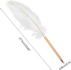 White Retro Feather Ballpoint Pen Exquisite Siganture Pen Refillable Ballpoint