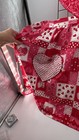 Vintage Handmade Full Apron Heart Cottagecore Kitschy Reds Ric Rak Lace