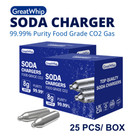 150 Pcs Soda Chargers Seltzer Chargers 8g Co2 Cartridge Seltzer Water Greatwhip