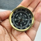 Vintage Nautical Solid Brass Wwii Military Marine Pocket Compass Key Chain