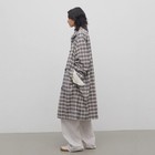 The Row Womens Plaid Print Autumn Winter New Retro Simple Loose Lapel Coat