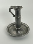 Vintage Pewter Wilton Chamber Stick Candle Holder W Finger Loop  Stamped Rwp