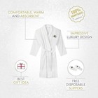 Baroque Royal Men s 100  Egyptian Terry Shawl Collar Cotton Bath Robe W slippers