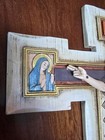 12  X 11 Inch Crucifix Resin Jesus Christ  Religious Wall Statue Figurine Mary