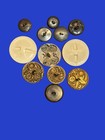 Collection  Of  Victorian Metal Butterfly Buttons   2 Casein Made In England