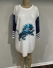 Detroit Lions Dress Size Large Women Sequin Glitter New Shirt