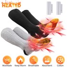 Pair Electric Heated Socks With Battery Rechargeable Outdoor Thermal Foot Warmer