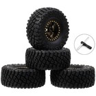 1 0   Rc Brass Rubber Beadlock Wheels Tires For 1 18 Trx4m 1 24 Axial Scx24 Ax24
