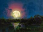 Oil Painting Original Vintage Florida Highwaymen Like Art Wetlands Max Cole 4095