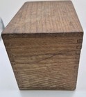 Vtg Antique Gold Medal Flour Wooden Recipe Box Dovetail Washburn Crosby