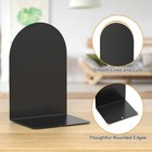 Black Metal Bookends 2 Pairs Round Book Ends For Shelves Desk And Home Office