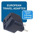 2 Pack Us To Europe Plug Adapter  American To European Eu Travel Power Converter