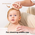4 Piece Baby Brush And Comb Set  Wooden Baby Brush With Natural Ultra Soft Go   