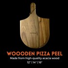 Pinnacolo 16 Inch Acacia Wooden Pizza Peel - Lightweight And Sturdy Perfect For