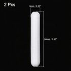 2 Pcs Ptfe Magnetic Mixer Stirrer Bar  Mixing Plate Magnet Stick  9 50mm 